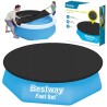Przykrycie na basen rozporowy 244 cm Bestway – plandeka z linkami i otworami odpływowymi 58032