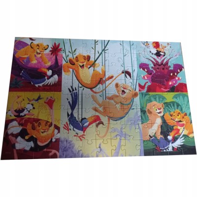 Puzzle Dzielny Król Lew 100 elementów Disney | Układanka Trefl 16478