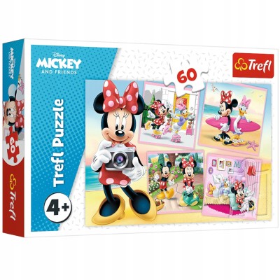 Puzzle Disney 60 el. Myszka Minnie – Edukacyjna Układanka dla Dzieci | Trefl 17360