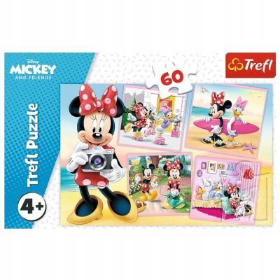 Puzzle Disney 60 el. Myszka Minnie – Edukacyjna Układanka dla Dzieci | Trefl 17360
