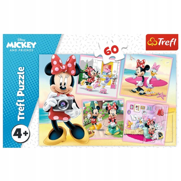 Puzzle Disney 60 el. Myszka Minnie – Edukacyjna Układanka dla Dzieci | Trefl 17360