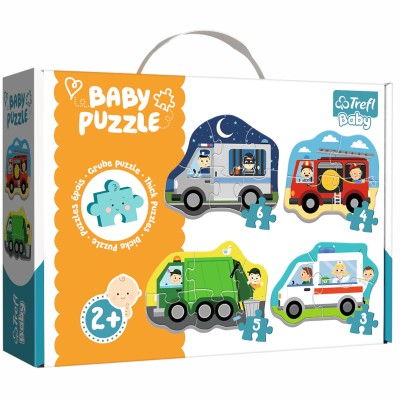 Puzzle pojazdy dla dzieci  edukacyjne układanki 18 elementów – zabawa i nauka | Trefl 36071